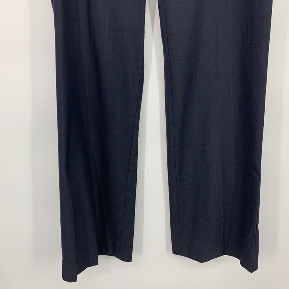Banana Republic Pants Straight Trouser Plaid Blue Wool Blend NWT - Picture 5 of 9
